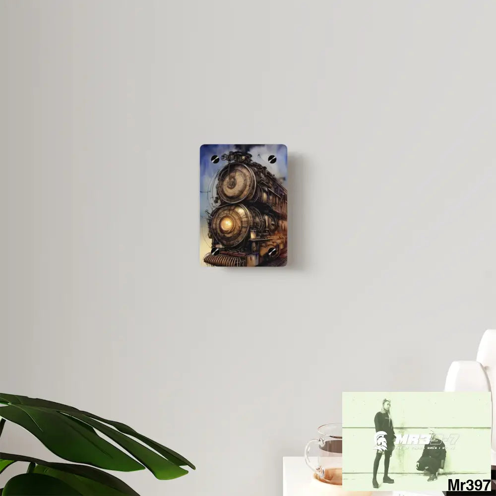 Steampunk Locamotive Acrylic Wall Art Panels Home Decor