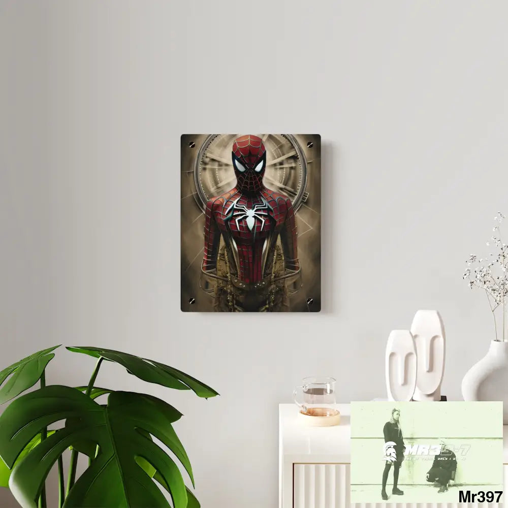 Steampunk SpiderMan Graphic Acrylic Wall Art Panels Home Decor
