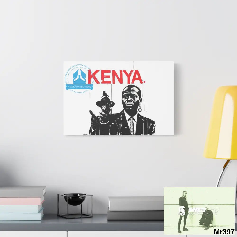 Stylish Stretched Canvas Art Print A1 WDW Banksy stye Kenya 2015 trip no 10 Retro Home Decor Tropical Vibes Wall Art