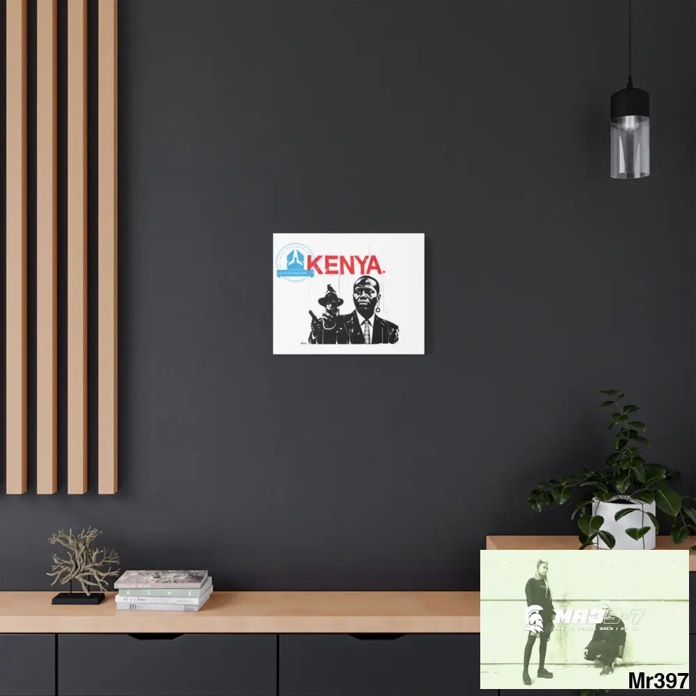 Stylish Stretched Canvas Art Print A1 WDW Banksy stye Kenya 2015 trip no 10 Retro Home Decor Tropical Vibes Wall Art
