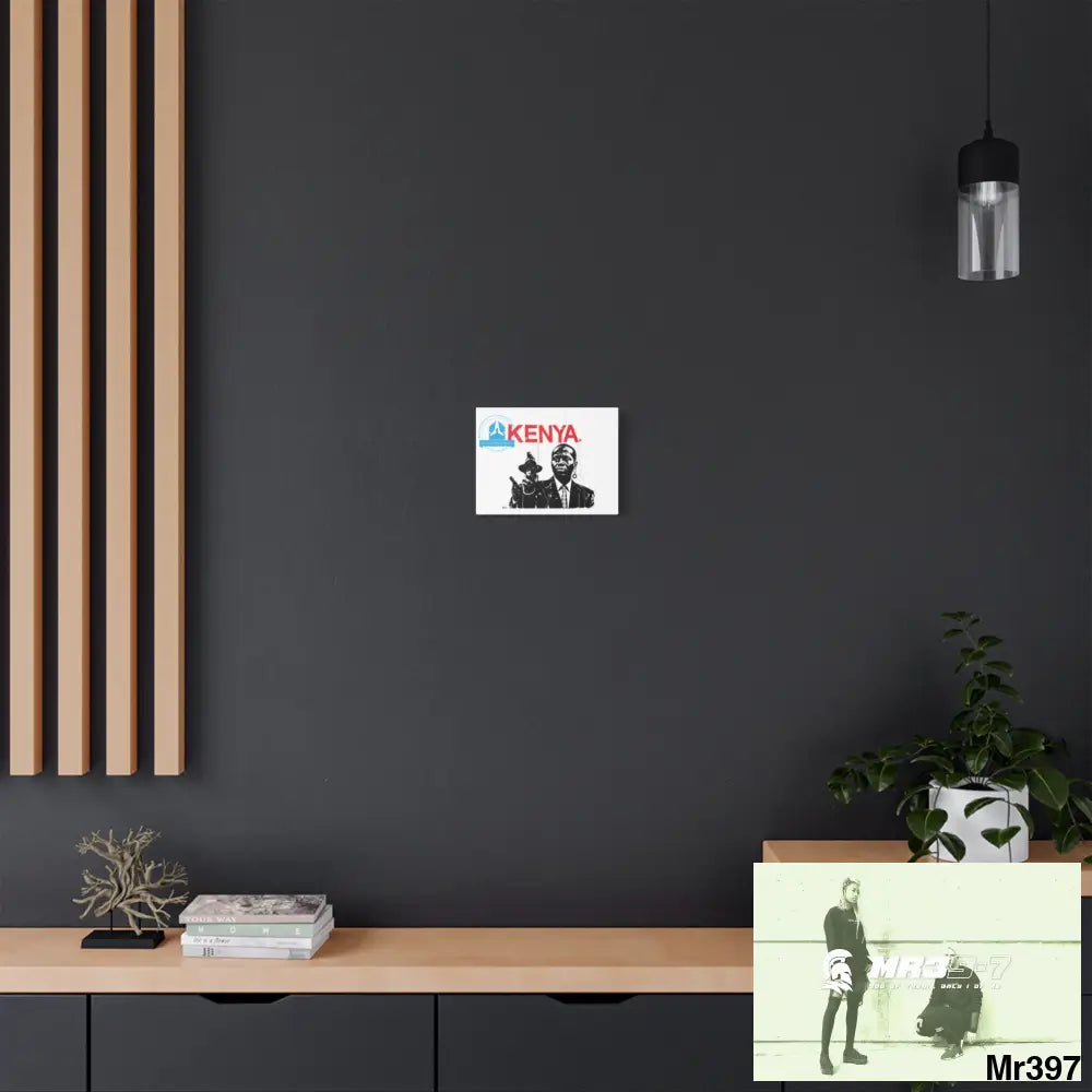Stylish Stretched Canvas Art Print A1 WDW Banksy stye Kenya 2015 trip no 10 Retro Home Decor Tropical Vibes Wall Art