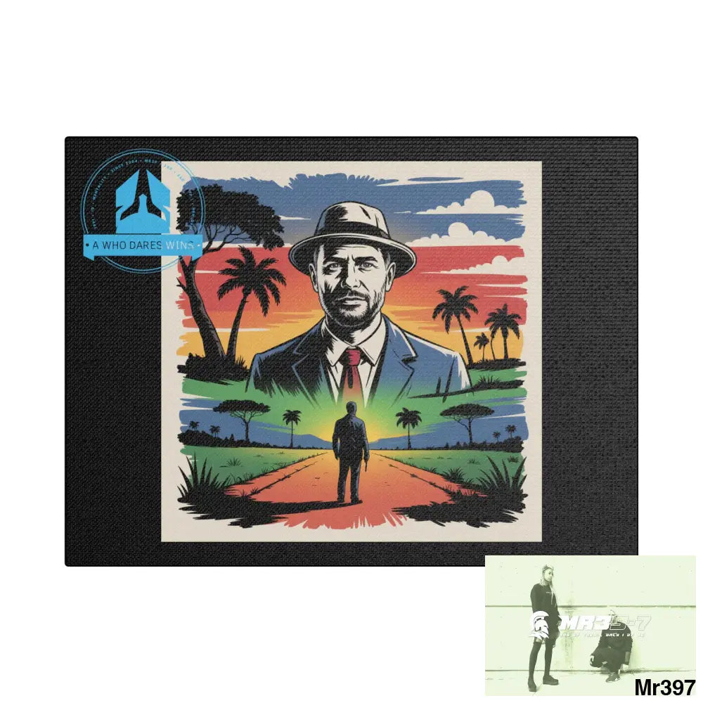 Stylish Stretched Canvas Art Print A1 WDW Banksy stye Kenya 2015 trip no 3 Retro Home Decor Tropical Vibes Wall Art