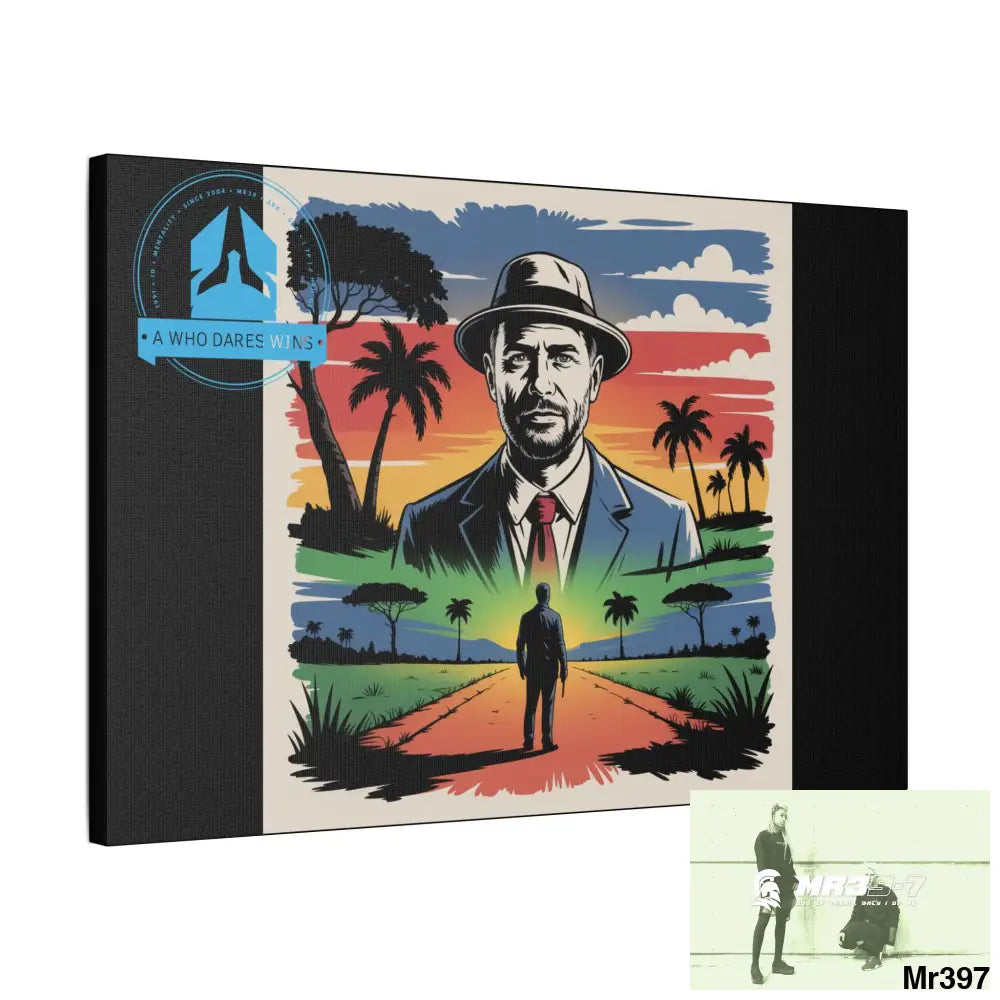 Stylish Stretched Canvas Art Print A1 WDW Banksy stye Kenya 2015 trip no 3 Retro Home Decor Tropical Vibes Wall Art