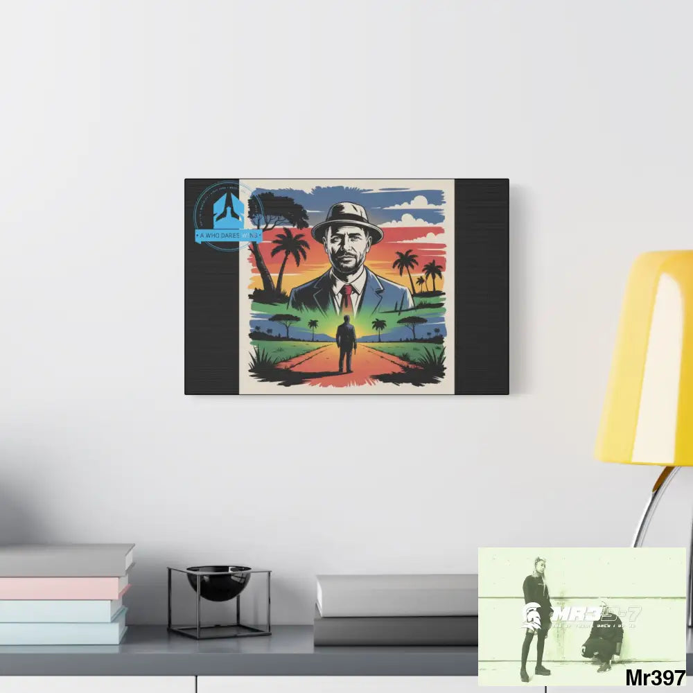 Stylish Stretched Canvas Art Print A1 WDW Banksy stye Kenya 2015 trip no 3 Retro Home Decor Tropical Vibes Wall Art