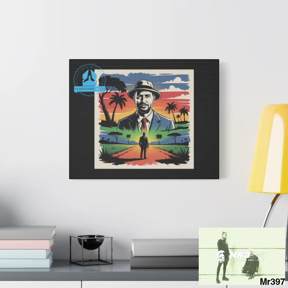 Stylish Stretched Canvas Art Print A1 WDW Banksy stye Kenya 2015 trip no 3 Retro Home Decor Tropical Vibes Wall Art