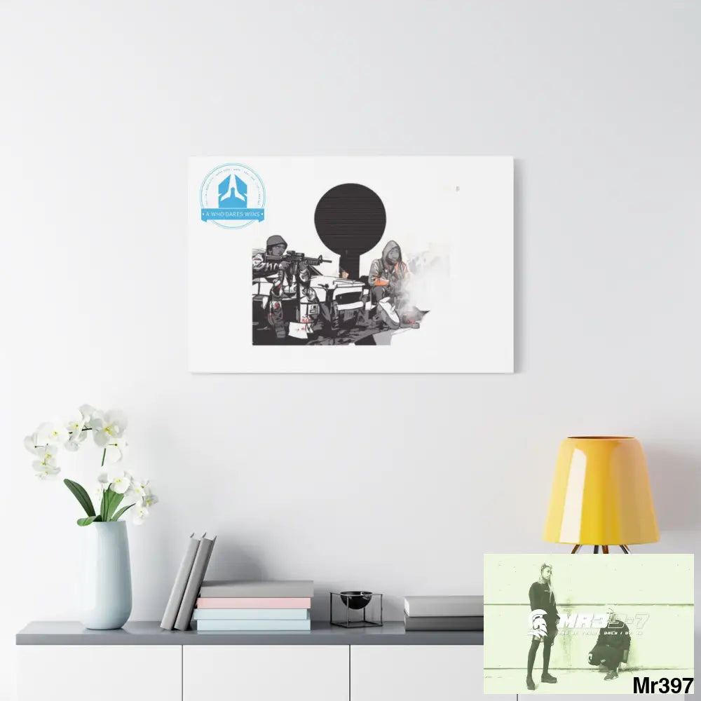 Stylish Stretched Canvas Art Print A1 WDW Banksy stye Kenya 2015 trip no 31 Retro Home Decor Tropical Vibes Wall Art