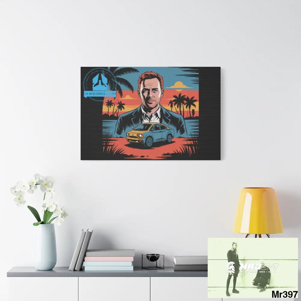 Stylish Stretched Canvas Art Print A1 WDW Banksy stye Kenya 2015 trip no 4 Retro Home Decor Tropical Vibes Wall Art