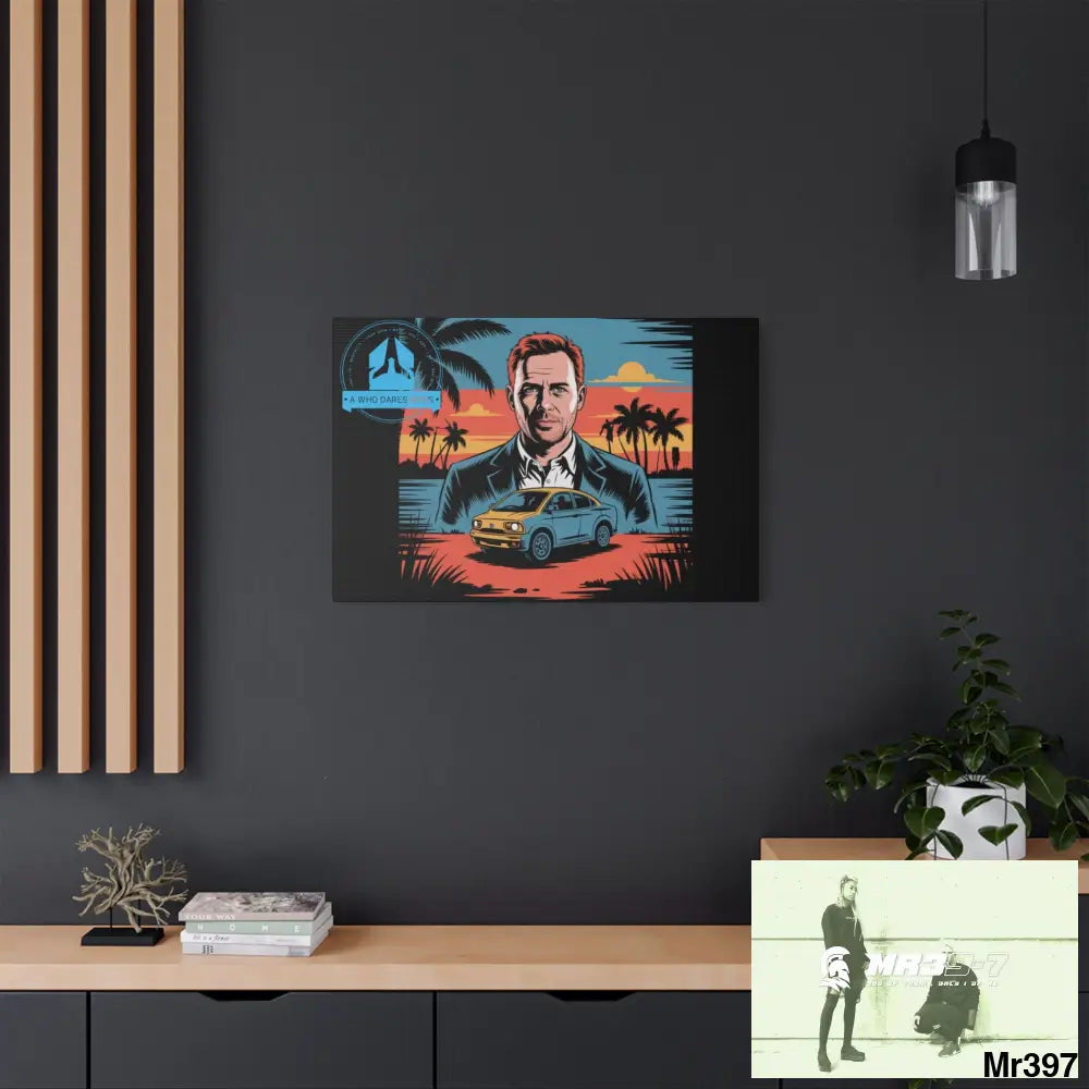 Stylish Stretched Canvas Art Print A1 WDW Banksy stye Kenya 2015 trip no 4 Retro Home Decor Tropical Vibes Wall Art