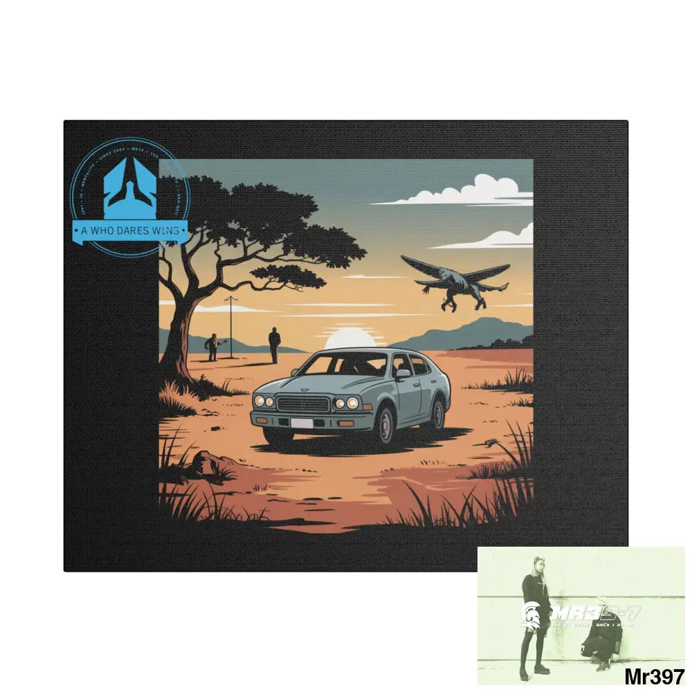 Stylish Stretched Canvas Art Print A1 WDW Banksy stye Kenya 2015 trip no 5 Retro Home Decor Tropical Vibes Wall Art