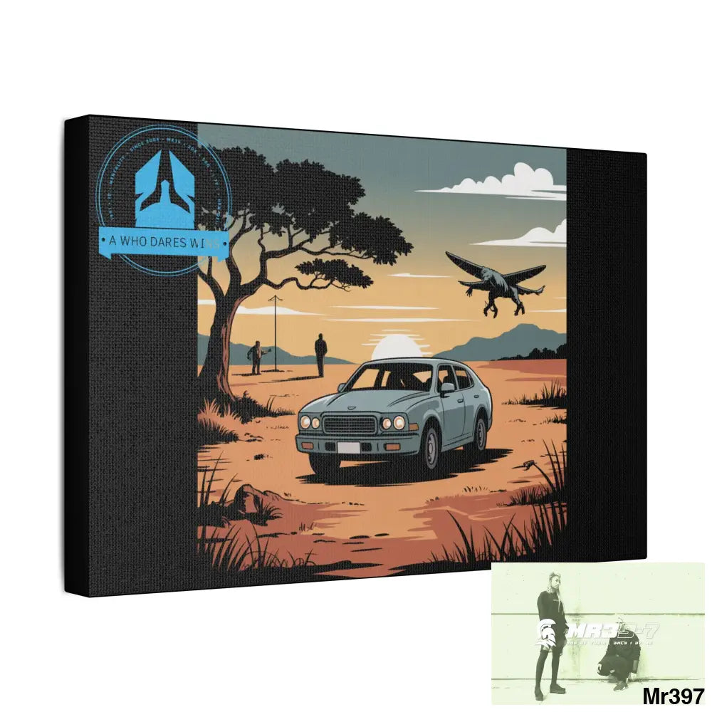 Stylish Stretched Canvas Art Print A1 WDW Banksy stye Kenya 2015 trip no 5 Retro Home Decor Tropical Vibes Wall Art