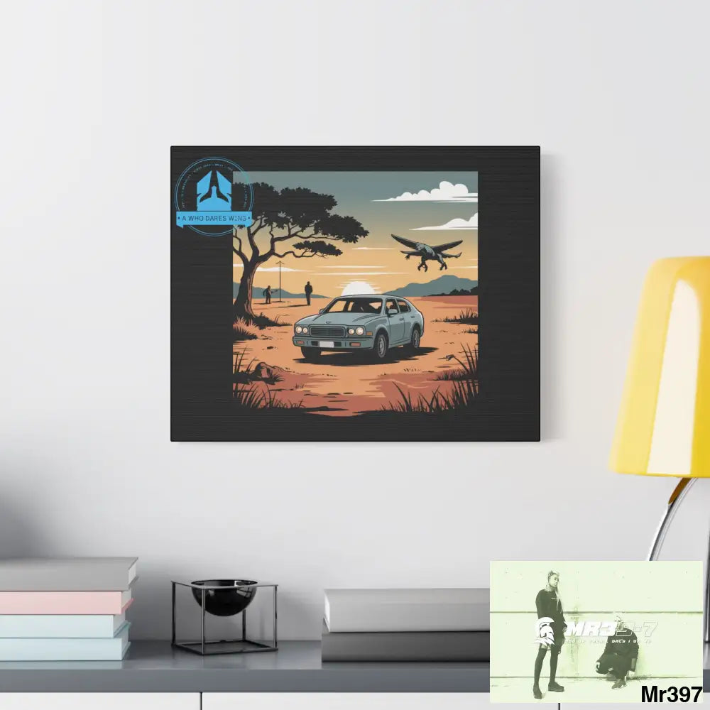 Stylish Stretched Canvas Art Print A1 WDW Banksy stye Kenya 2015 trip no 5 Retro Home Decor Tropical Vibes Wall Art