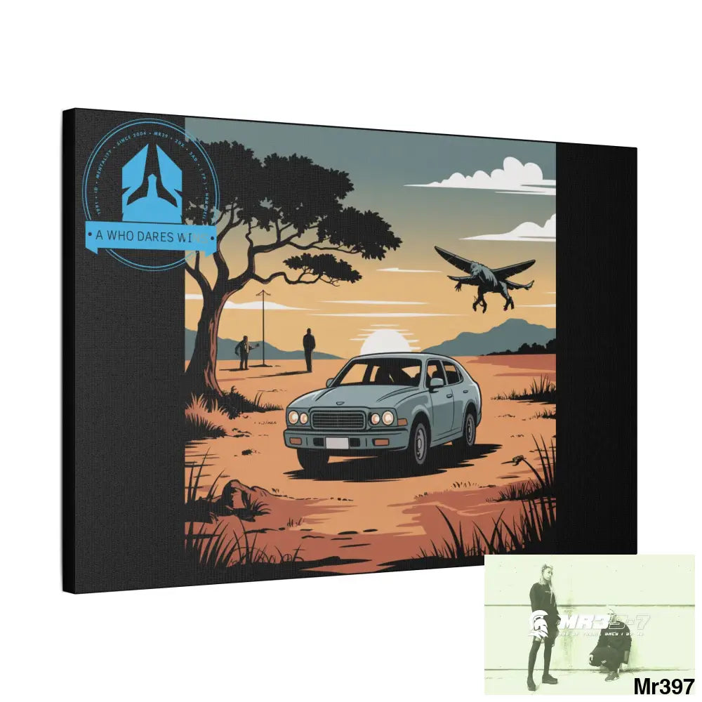 Stylish Stretched Canvas Art Print A1 WDW Banksy stye Kenya 2015 trip no 5 Retro Home Decor Tropical Vibes Wall Art