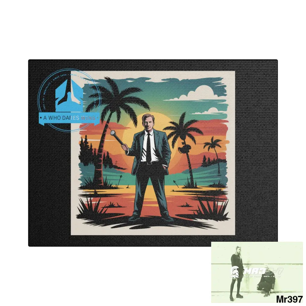 Stylish Stretched Canvas Art Print A1 WDW Banksy stye Kenya 2015 trip no 7 Retro Home Decor Tropical Vibes Wall Art