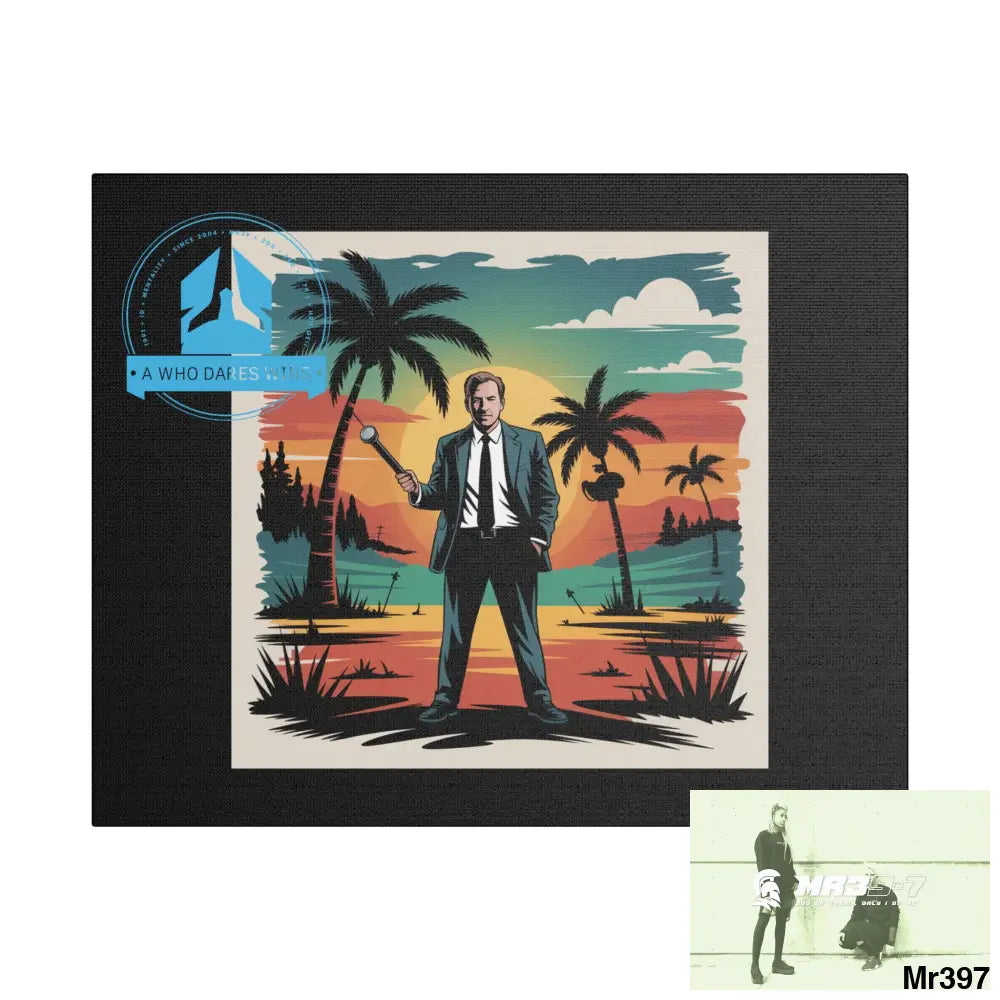 Stylish Stretched Canvas Art Print A1 WDW Banksy stye Kenya 2015 trip no 7 Retro Home Decor Tropical Vibes Wall Art