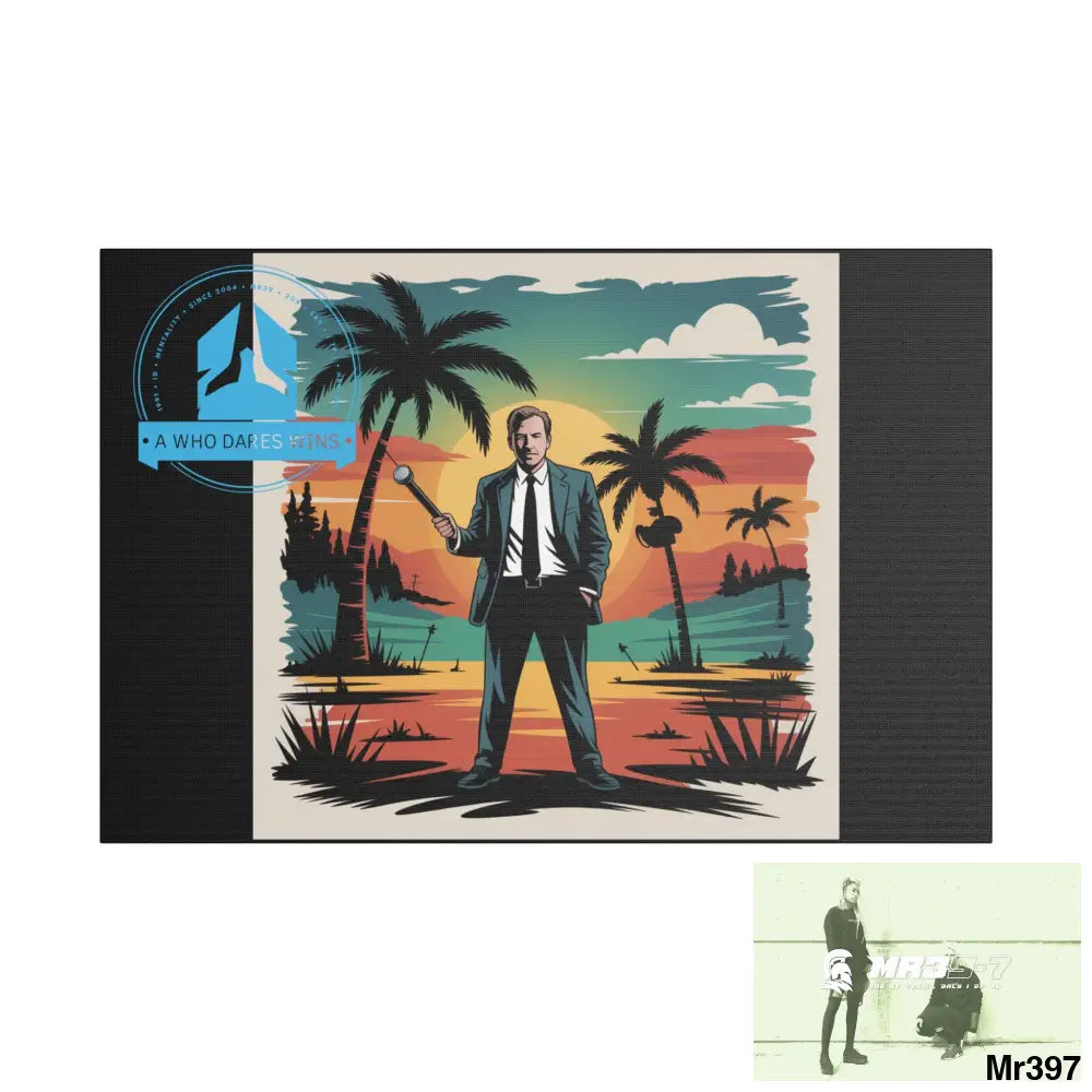 Stylish Stretched Canvas Art Print A1 WDW Banksy stye Kenya 2015 trip no 7 Retro Home Decor Tropical Vibes Wall Art