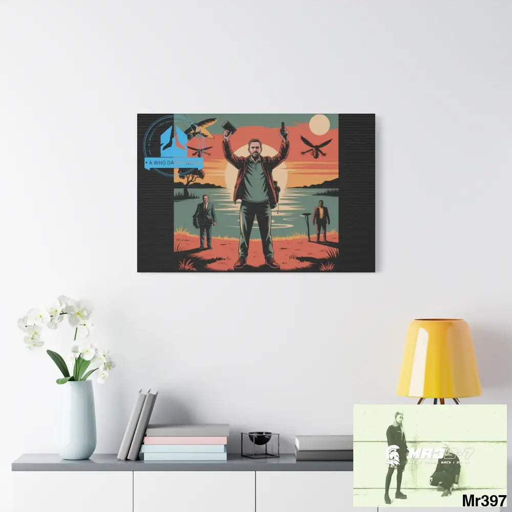 Stylish Stretched Canvas Art Print A1 WDW Banksy stye Kenya 2015 trip no 8 Retro Home Decor Tropical Vibes Wall Art