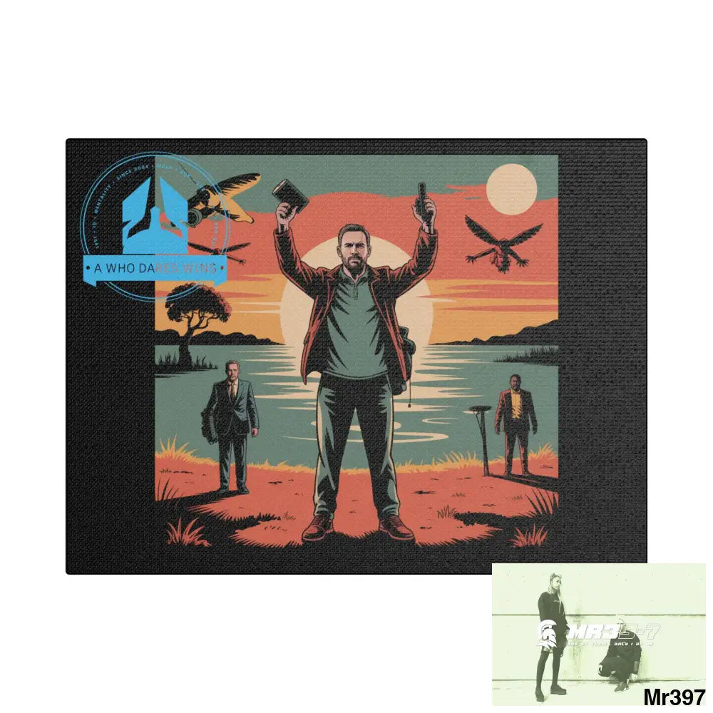 Stylish Stretched Canvas Art Print A1 WDW Banksy stye Kenya 2015 trip no 8 Retro Home Decor Tropical Vibes Wall Art