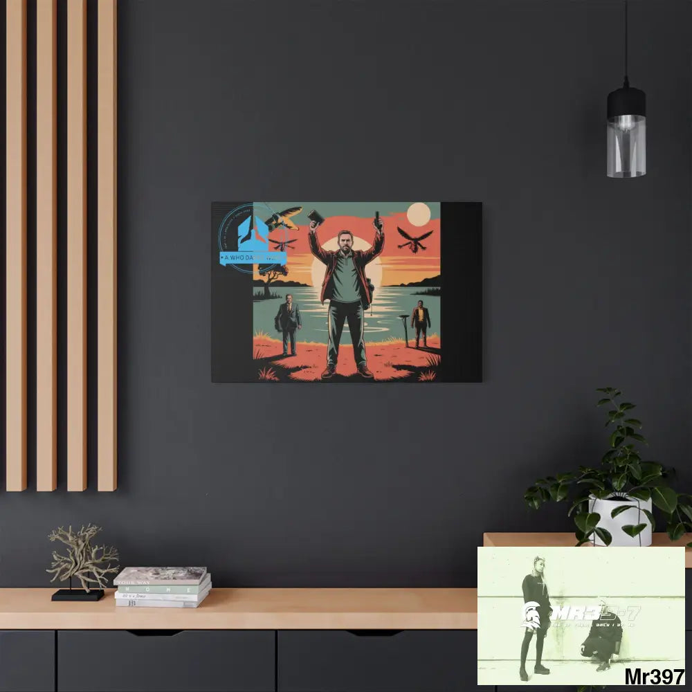 Stylish Stretched Canvas Art Print A1 WDW Banksy stye Kenya 2015 trip no 8 Retro Home Decor Tropical Vibes Wall Art