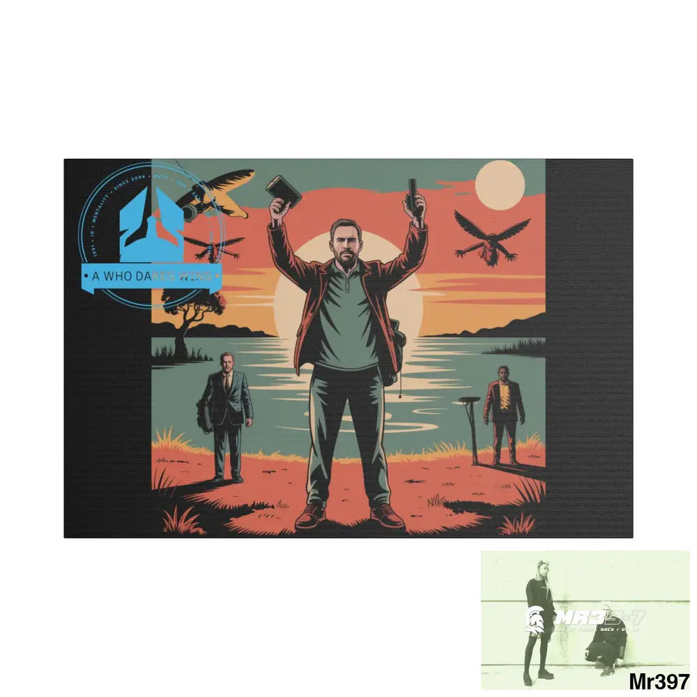 Stylish Stretched Canvas Art Print A1 WDW Banksy stye Kenya 2015 trip no 8 Retro Home Decor Tropical Vibes Wall Art