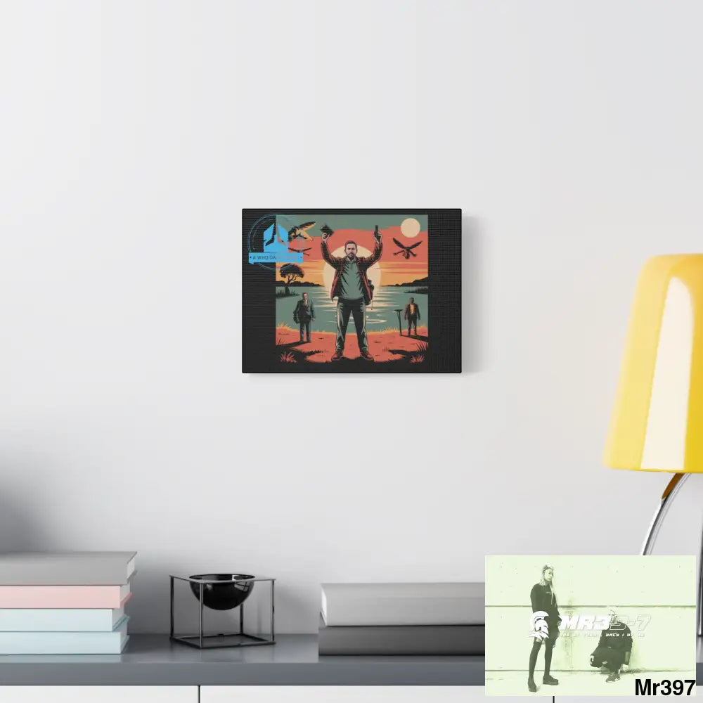 Stylish Stretched Canvas Art Print A1 WDW Banksy stye Kenya 2015 trip no 8 Retro Home Decor Tropical Vibes Wall Art