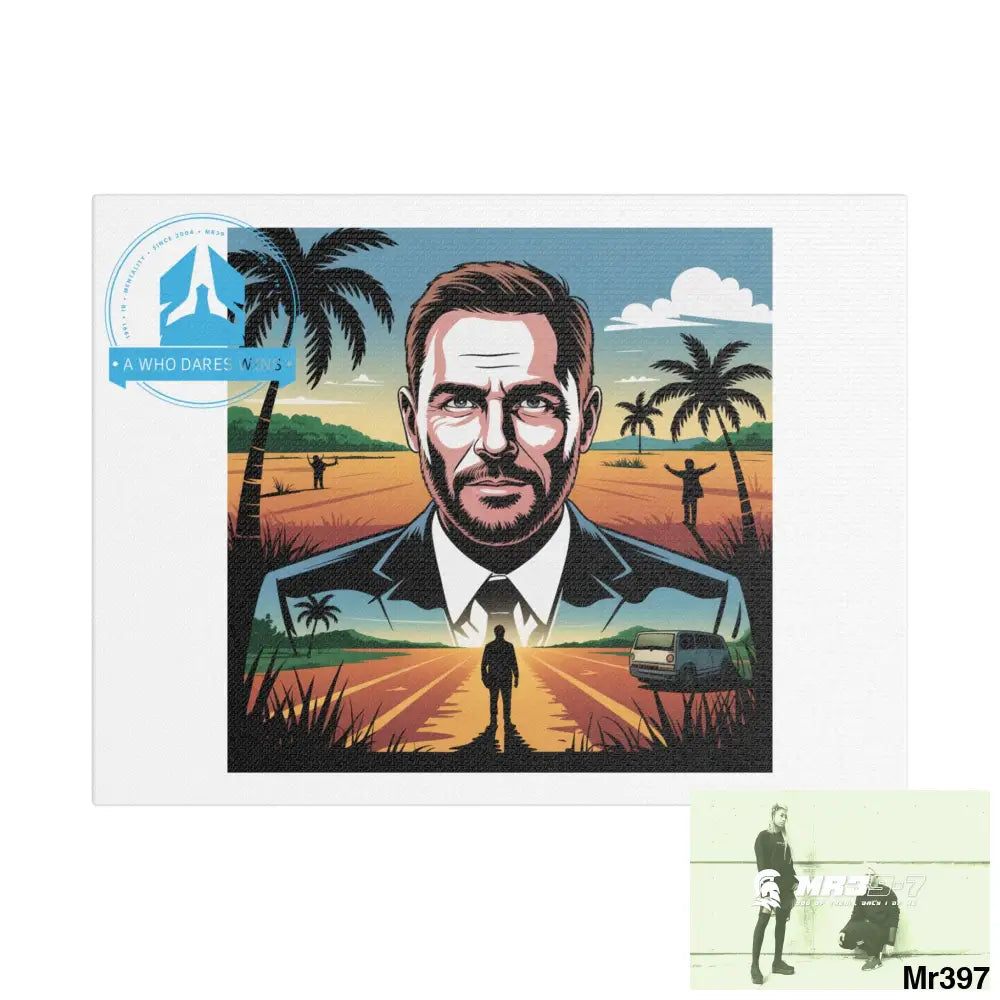 Stylish Stretched Canvas Art Print A1 WDW Banksy stye Kenya 2015 trip Retro Home Decor Tropical Vibes Wall Art Gift for