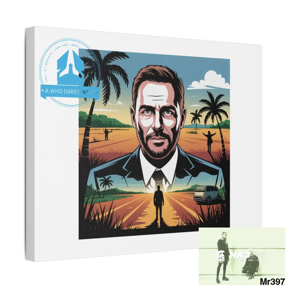 Stylish Stretched Canvas Art Print A1 WDW Banksy stye Kenya 2015 trip Retro Home Decor Tropical Vibes Wall Art Gift for