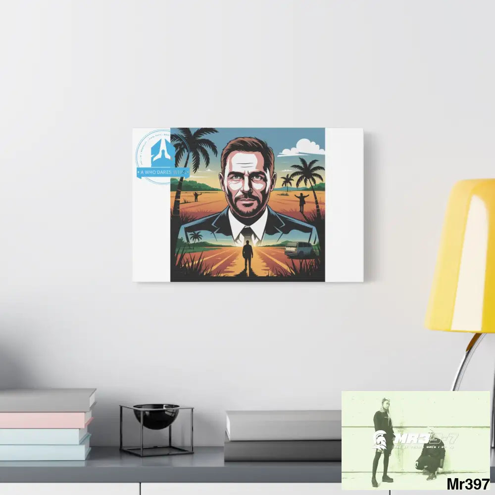 Stylish Stretched Canvas Art Print A1 WDW Banksy stye Kenya 2015 trip Retro Home Decor Tropical Vibes Wall Art Gift for