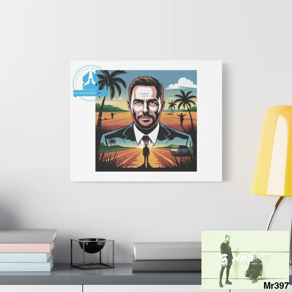 Stylish Stretched Canvas Art Print A1 WDW Banksy stye Kenya 2015 trip Retro Home Decor Tropical Vibes Wall Art Gift for