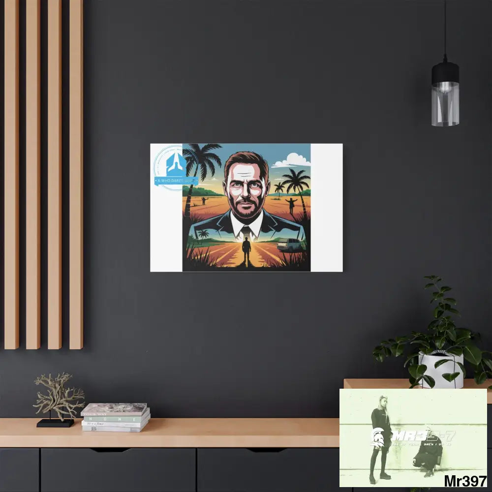 Stylish Stretched Canvas Art Print A1 WDW Banksy stye Kenya 2015 trip Retro Home Decor Tropical Vibes Wall Art Gift for