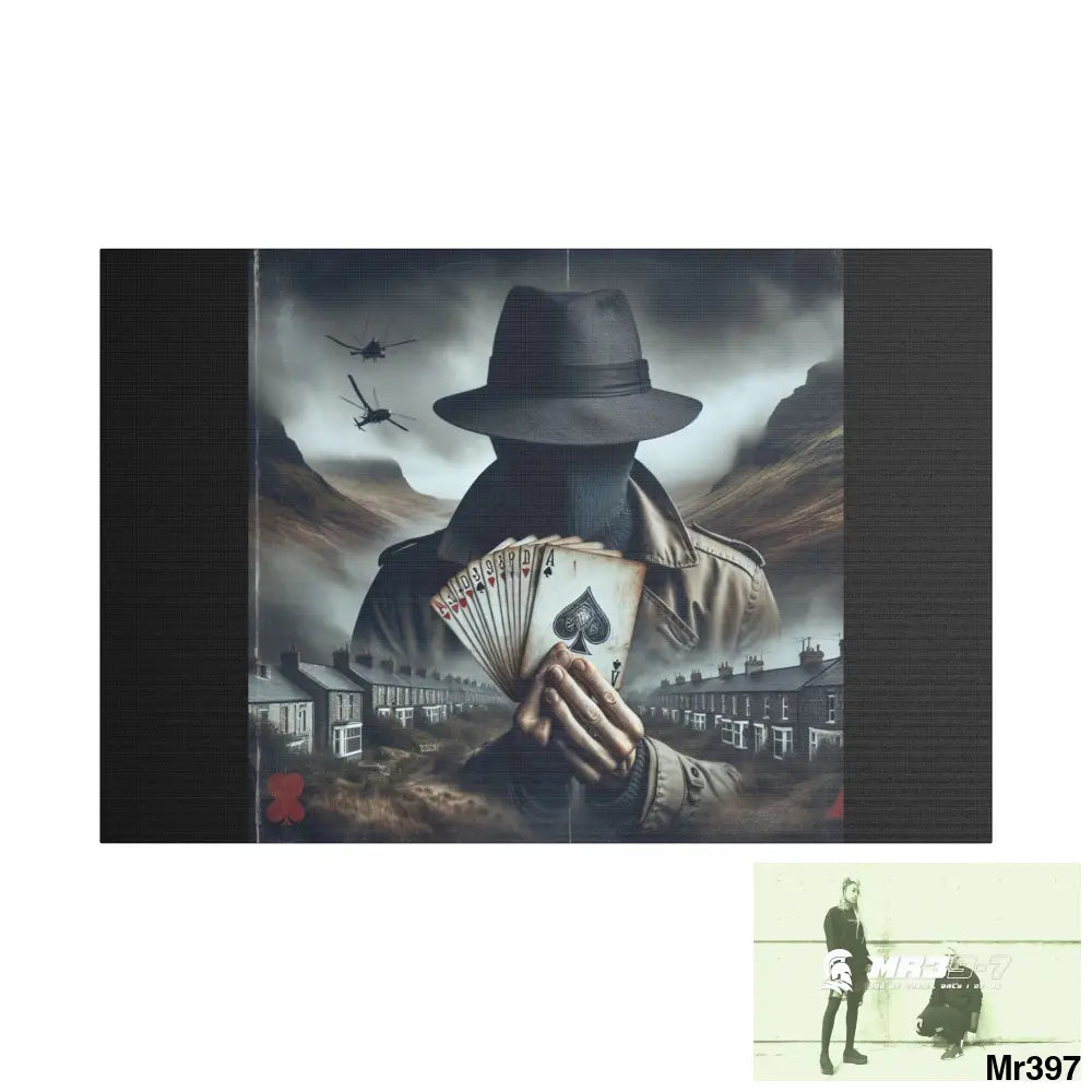 Stylish Stretched Canvas Art Print A1 WDW Banksy style Gwynedd 20x 12 no 2 36″ x 24″ (Horizontal) / 1.5’’ Canvas