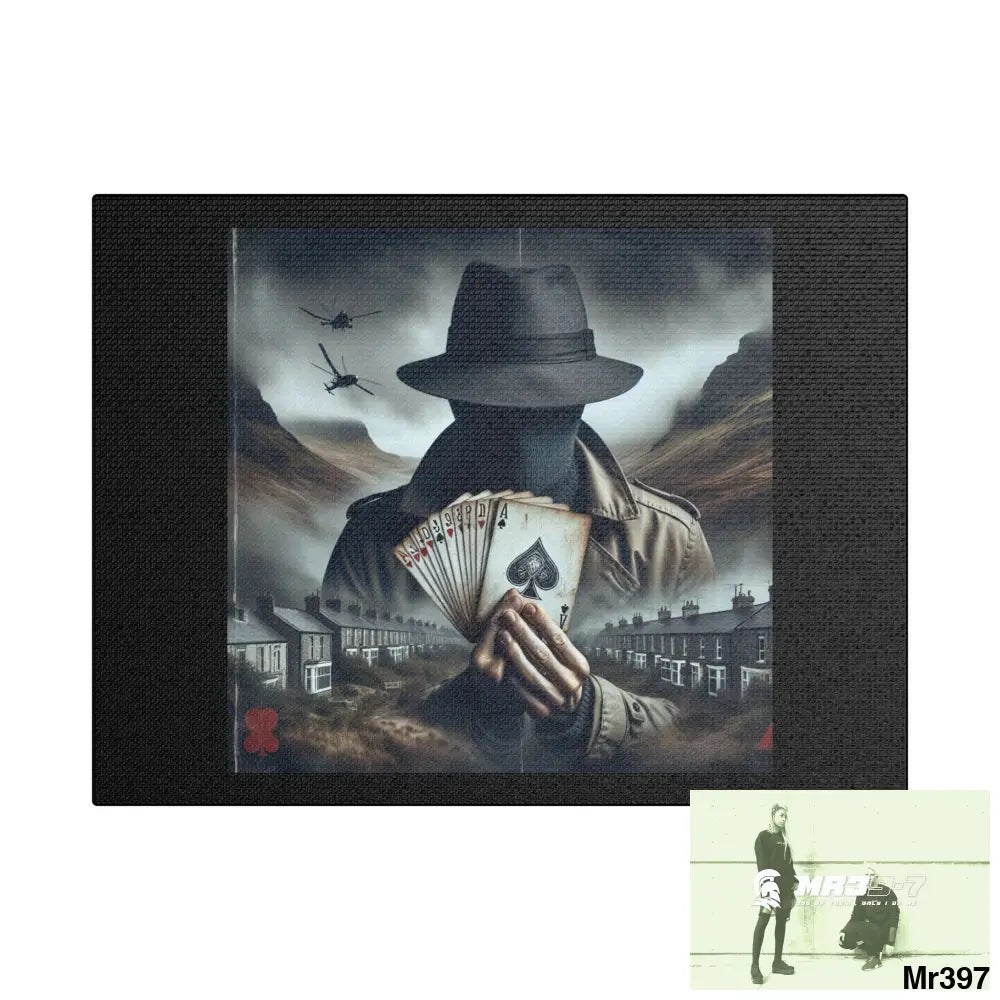 Stylish Stretched Canvas Art Print A1 WDW Banksy style Gwynedd 20x 12 no 2 12’’ x 9’’ (Horizontal) / 1.5’’ Canvas