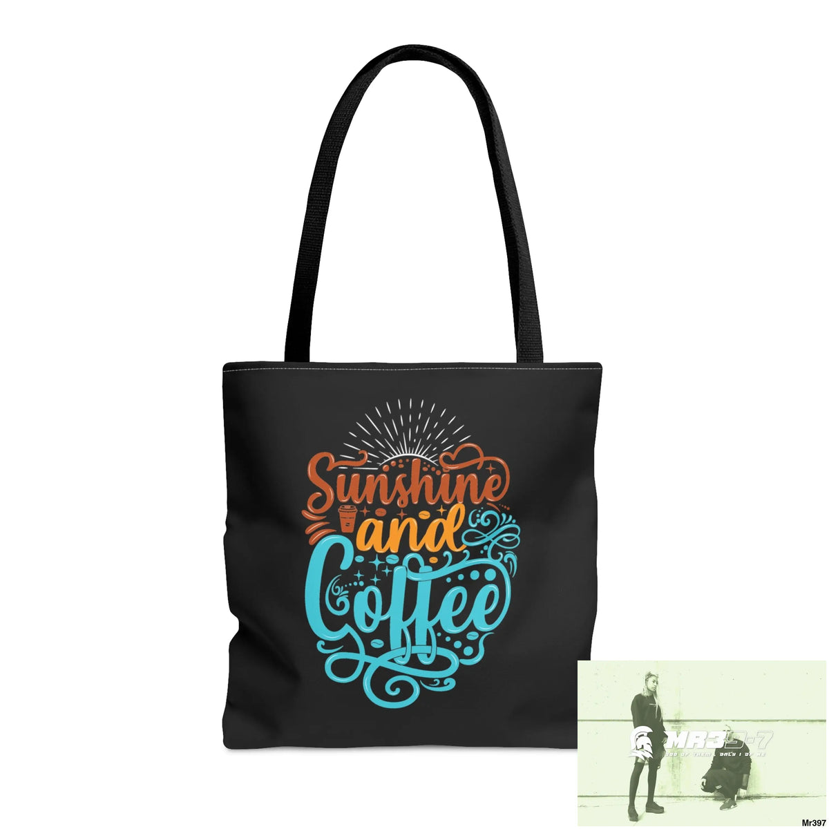 Sunshine & Coffee Tote Bag (AOP) Medium Bags