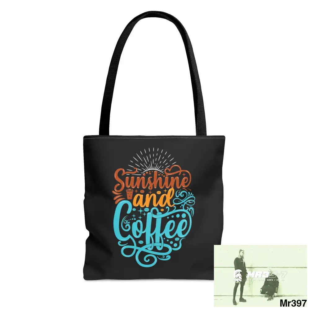 Sunshine & Coffee Tote Bag (AOP) Small Bags