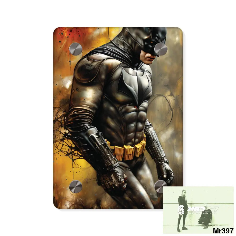 Super Resolution Batpain Steampunk Graphic Acrylic Wall Art Panels 5’’ x 7’’ (Vertical) / 0.25’’ Home Decor