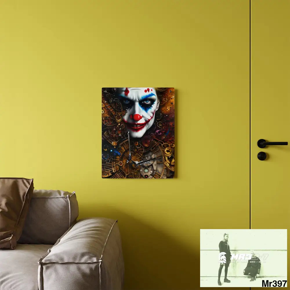 SuperResolution Round Steampunk Joker Graphic Acrylic Wall Art Panels Home Decor