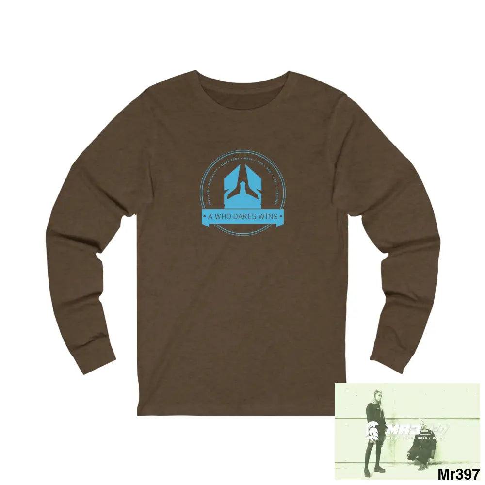 Thai-Wales link A1 Who Dares Wins Unisex Jersey Long Sleeve Tee S / Heather Brown Long-sleeve