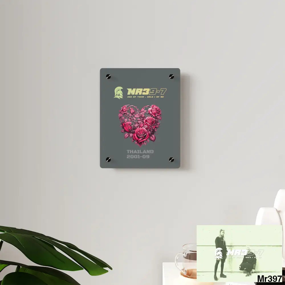 Thailand 2001--09 Heart Made of Pink Roses Beautiful Floral wall art acrylics Wall art panels Home Decor