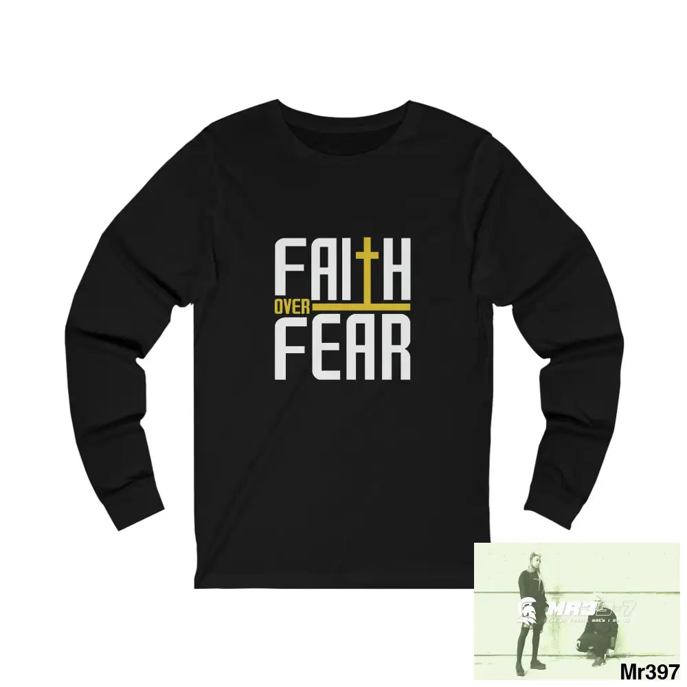 Thailand A1Vigilante Faith over Fear Unisex Jersey Long Sleeve Tee S / Black Long-sleeve