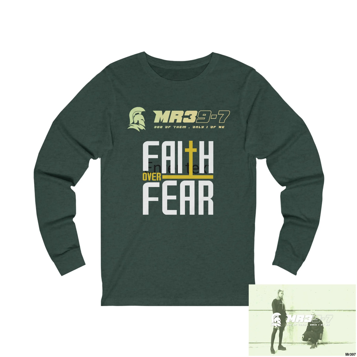 Thailand Mr39 Faith over Fear Unisex Jersey Long Sleeve Tee S / Heather Forest Long-sleeve