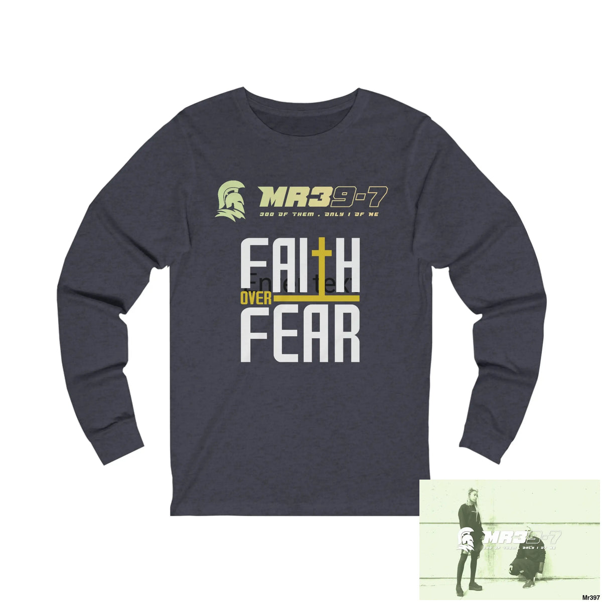 Thailand Mr39 Faith over Fear Unisex Jersey Long Sleeve Tee S / Heather Navy Long-sleeve