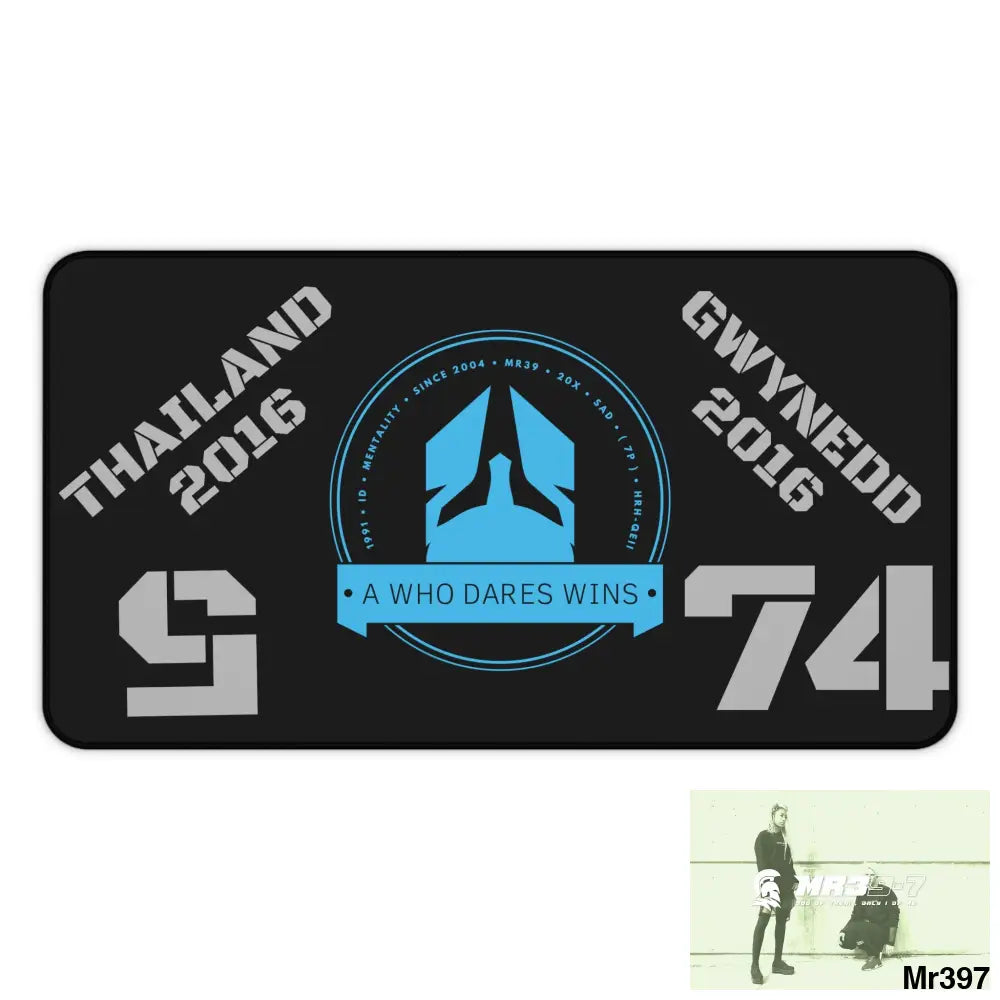 Thailand -Wales A1-Who Dares Wins IDesk Mat 12’’ × 22’’ Home Decor