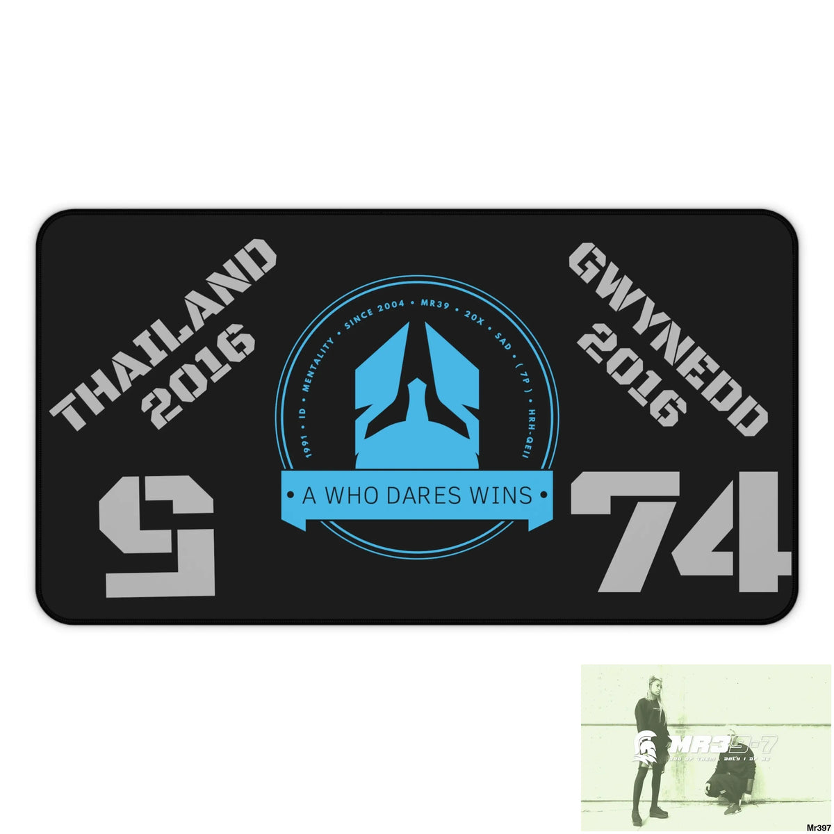 Thailand -Wales A1-Who Dares Wins IDesk Mat 12’’ × 22’’ Home Decor