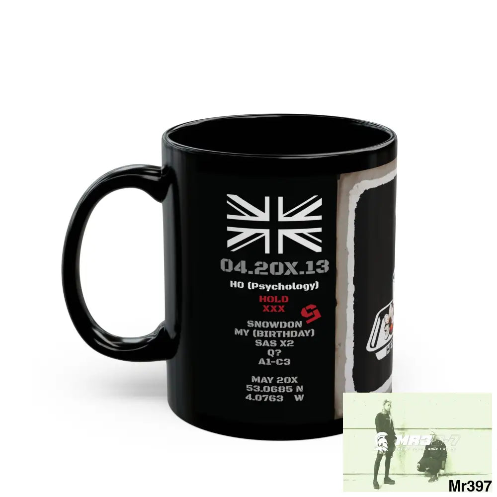 The 3 SAS Links -Thailand -Barmouth -Hergest Mental Health VAR My Deaths Fail 2001 -2025 11oz Tactical GB / Black Mug
