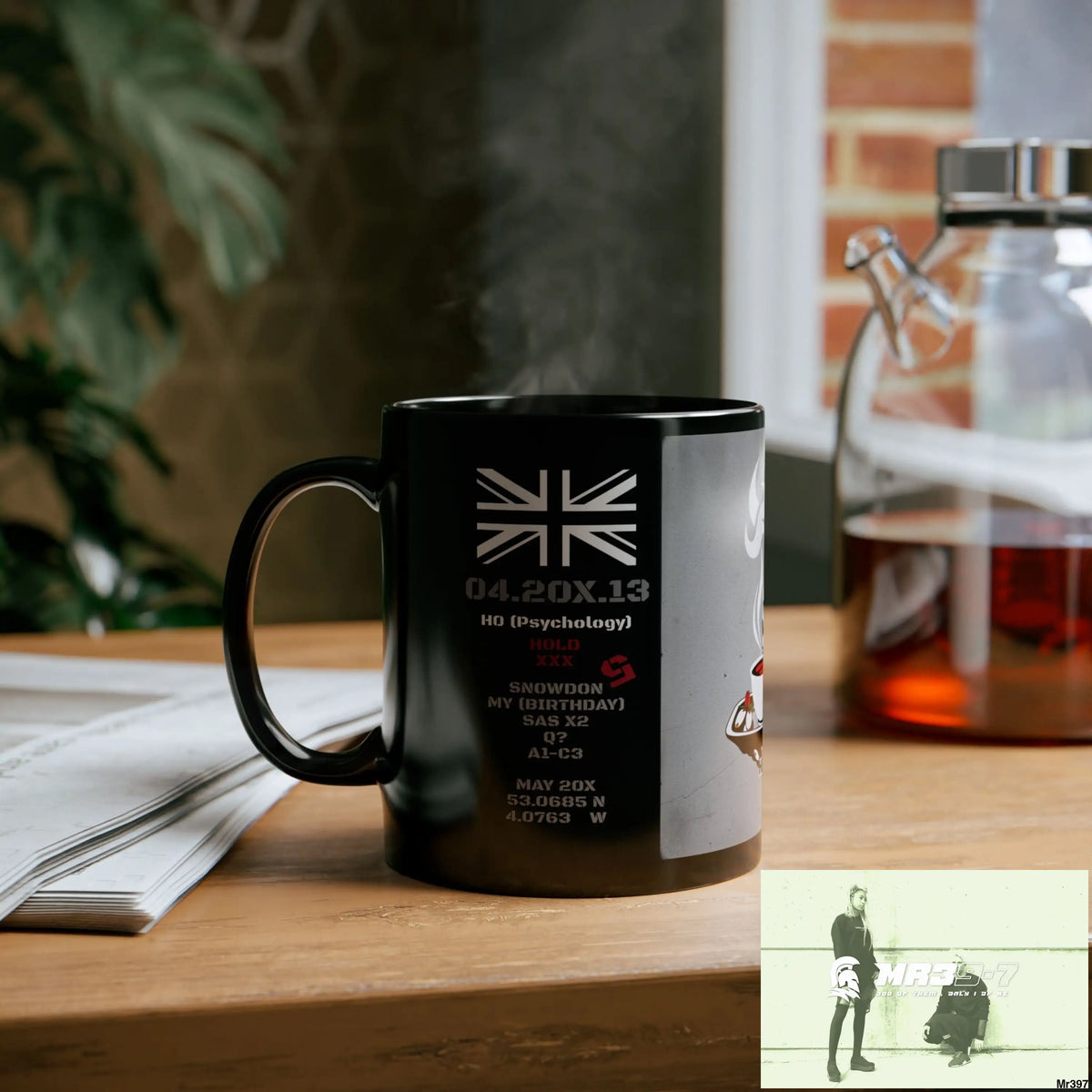 The 3 SAS Links -Thailand -Barmouth -Hergest Mental Health VAR My Deaths Fail 2001 -2025 11oz Tactical GB / Black Mug