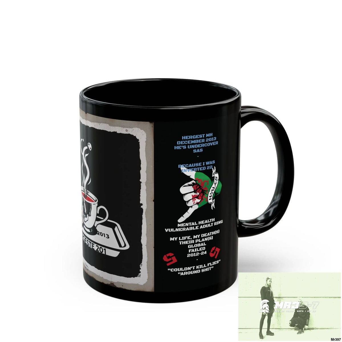The 3 SAS Links -Thailand -Barmouth -Hergest Mental Health VAR My Deaths Fail 2001 -2025 11oz Tactical GB / Black Mug