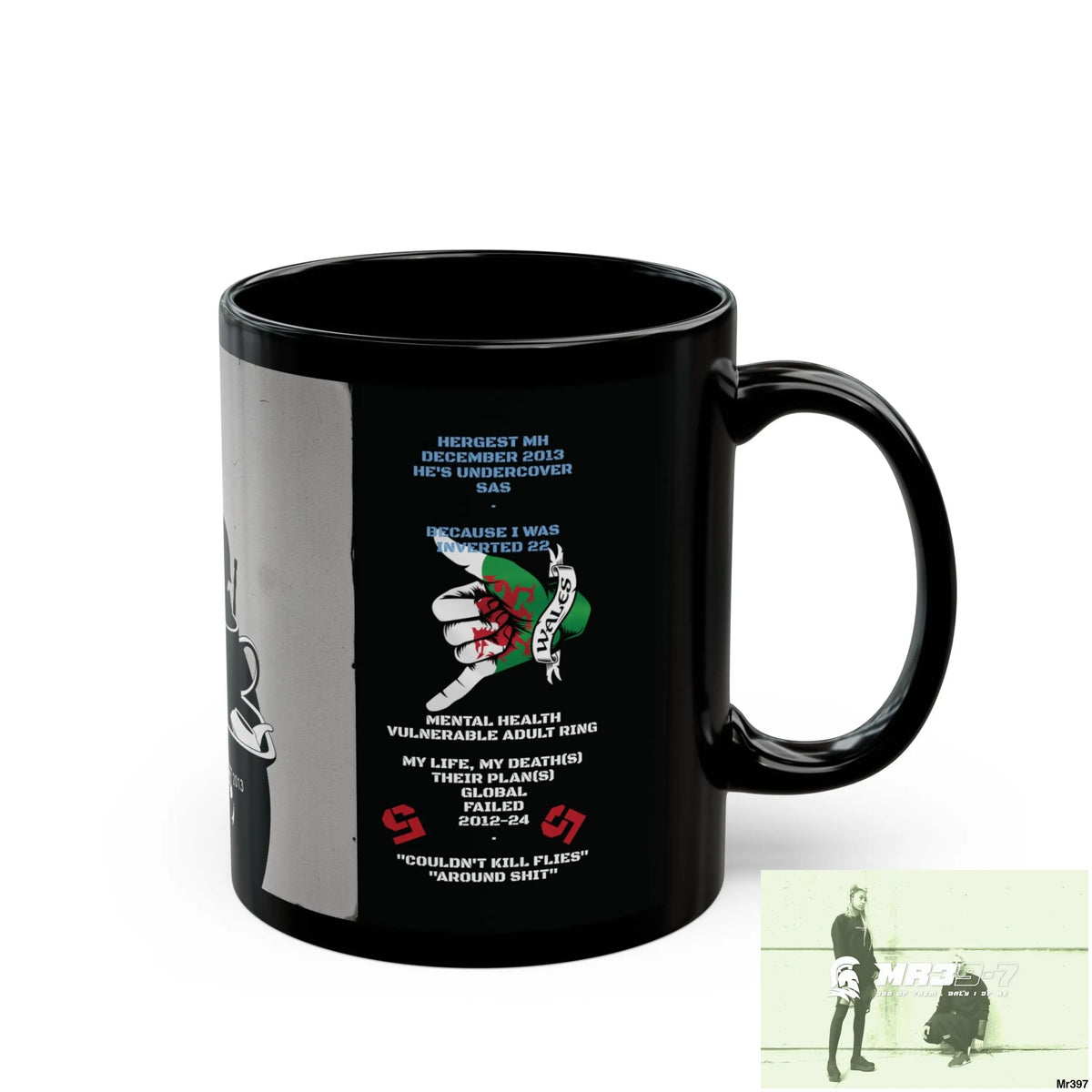 The 3 SAS Links -Thailand -Barmouth -Hergest Mental Health VAR My Deaths Fail 2001 -2025 11oz Tactical GB / Black Mug