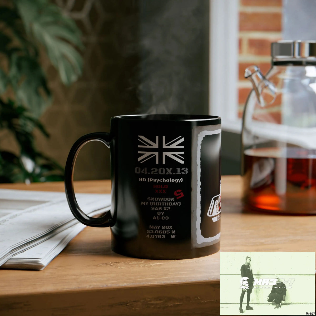 The 3 SAS Links -Thailand -Barmouth -Hergest Mental Health VAR My Deaths Fail 2001 -2025 11oz Tactical GB / Black Mug