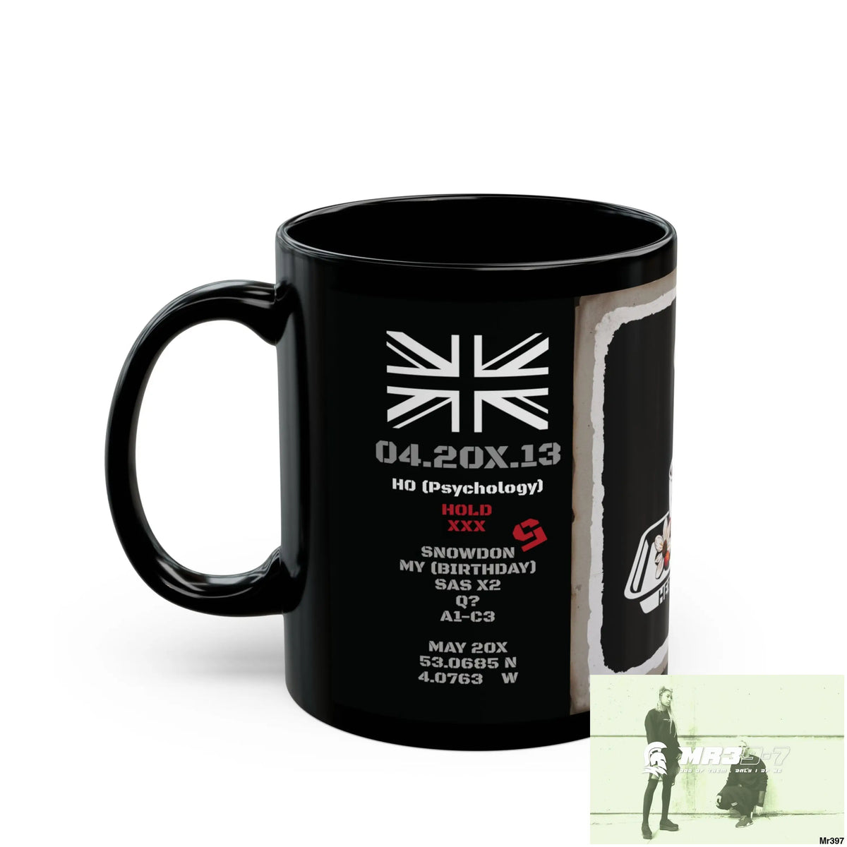 The 3 SAS Links -Thailand -Barmouth -Hergest Mental Health VAR My Deaths Fail 2001 -2025 11oz Tactical GB / Black Mug