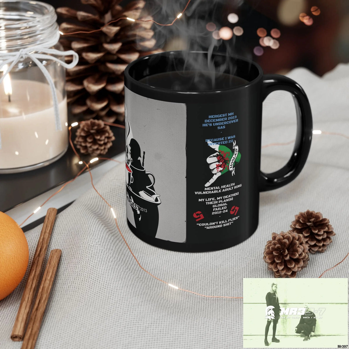 The 3 SAS Links -Thailand -Barmouth -Hergest Mental Health VAR My Deaths Fail 2001 -2025 11oz Tactical GB / Black Mug