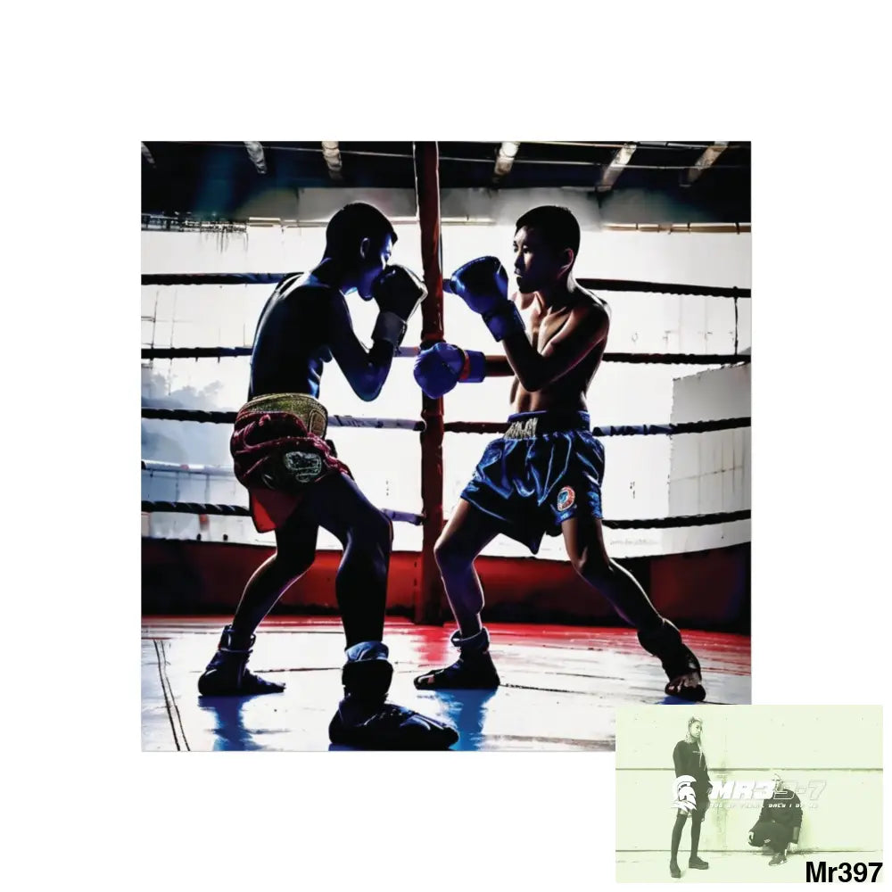 The Fight — Koh Samui Thailand (22 January 2002) Limited Edition Fine Art Poster 16″ x 16″ / Matte Poster